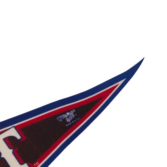 Y2K Texas Rangers MLB Wincraft Felt Pennant 30" X 12" Deadstock - Picture 3 of 6